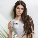 I love my girlfriend - White glossy Romantic mug - Romantic Gifts for Girlfriend